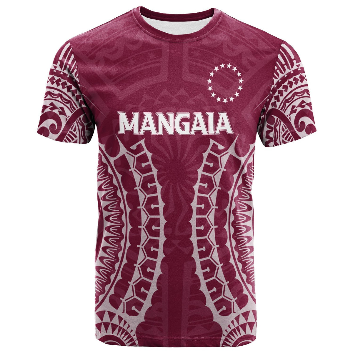 Custom Cook Islands T Shirt Mangaia Tribal Pattern LT12 - Wonder Print Shop