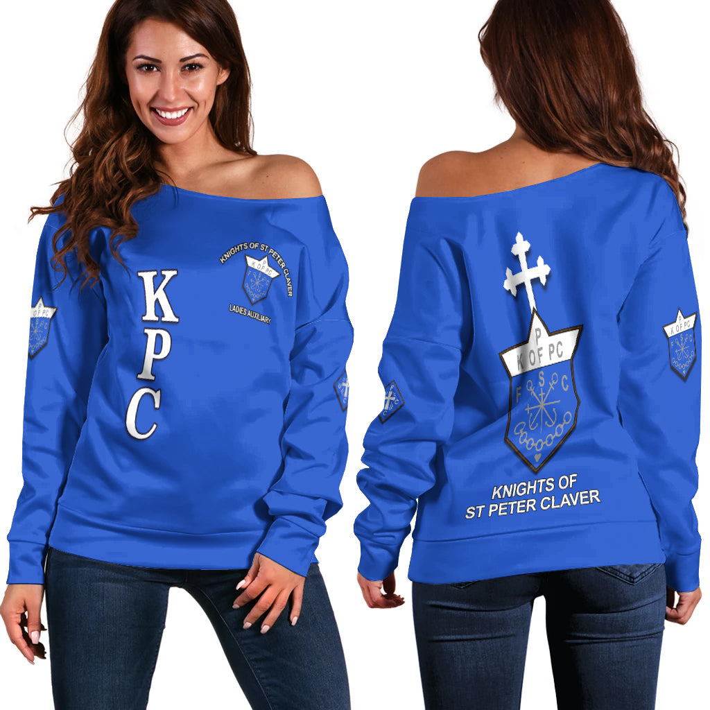 Knights of Peter Claver and Ladies Auxiliary Women Off Shoulder Sweater LT12 - Wonder Print Shop
