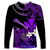 Hawaii Turtle With Plumeria Leaf Purple Long Sleeve Shirt LT12 - Wonder Print Shop
