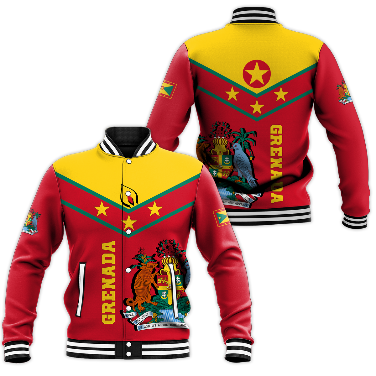 Grenada Baseball Jacket - Proud Grenadian - LT12 - Wonder Print Shop