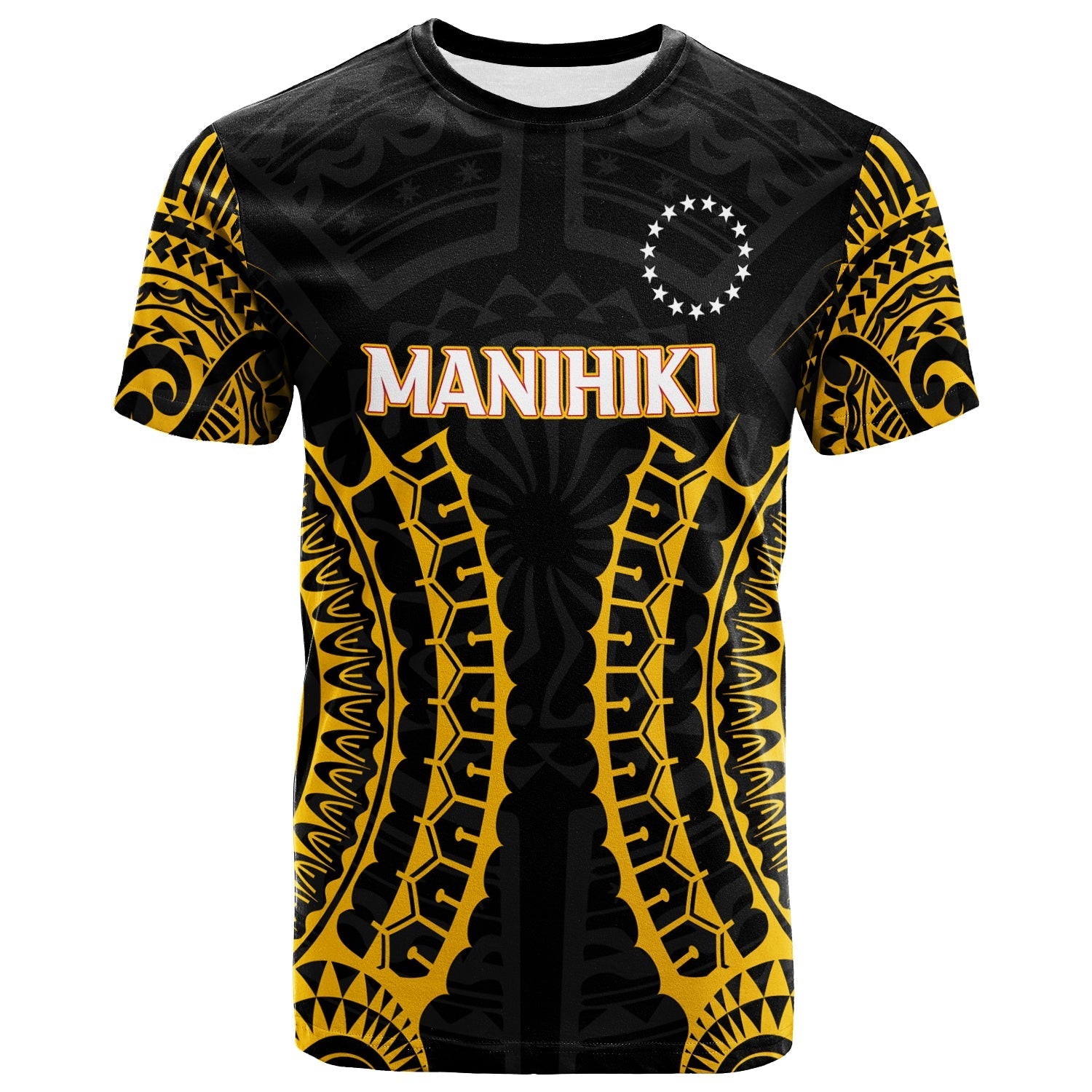 Cook Islands Manihiki T Shirt Tribal Pattern LT12 - Wonder Print Shop