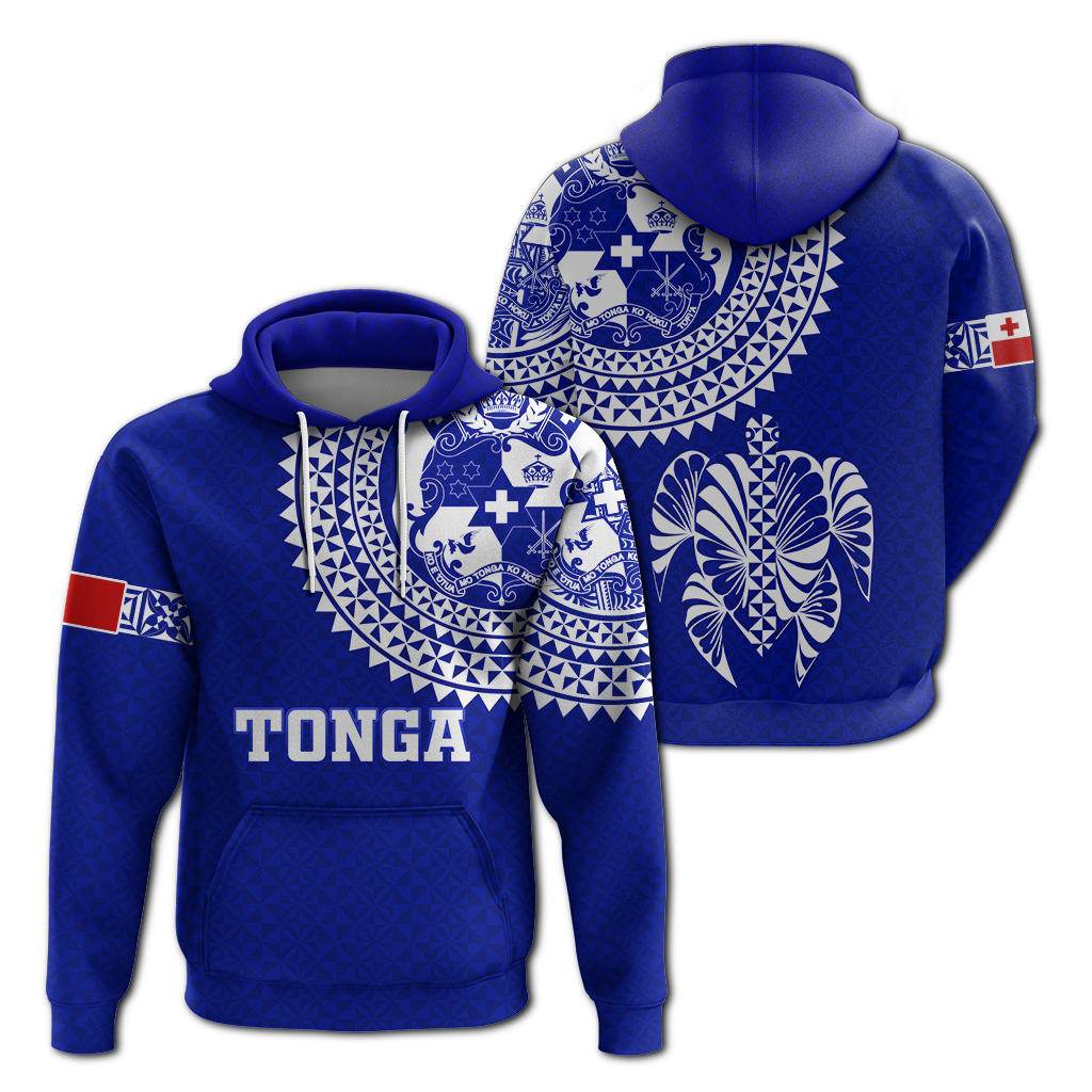 Tonga Hoodie Tongan Blue Turtle LT12 - Wonder Print Shop