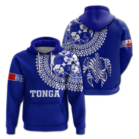 Tonga Hoodie Tongan Blue Turtle LT12 - Wonder Print Shop