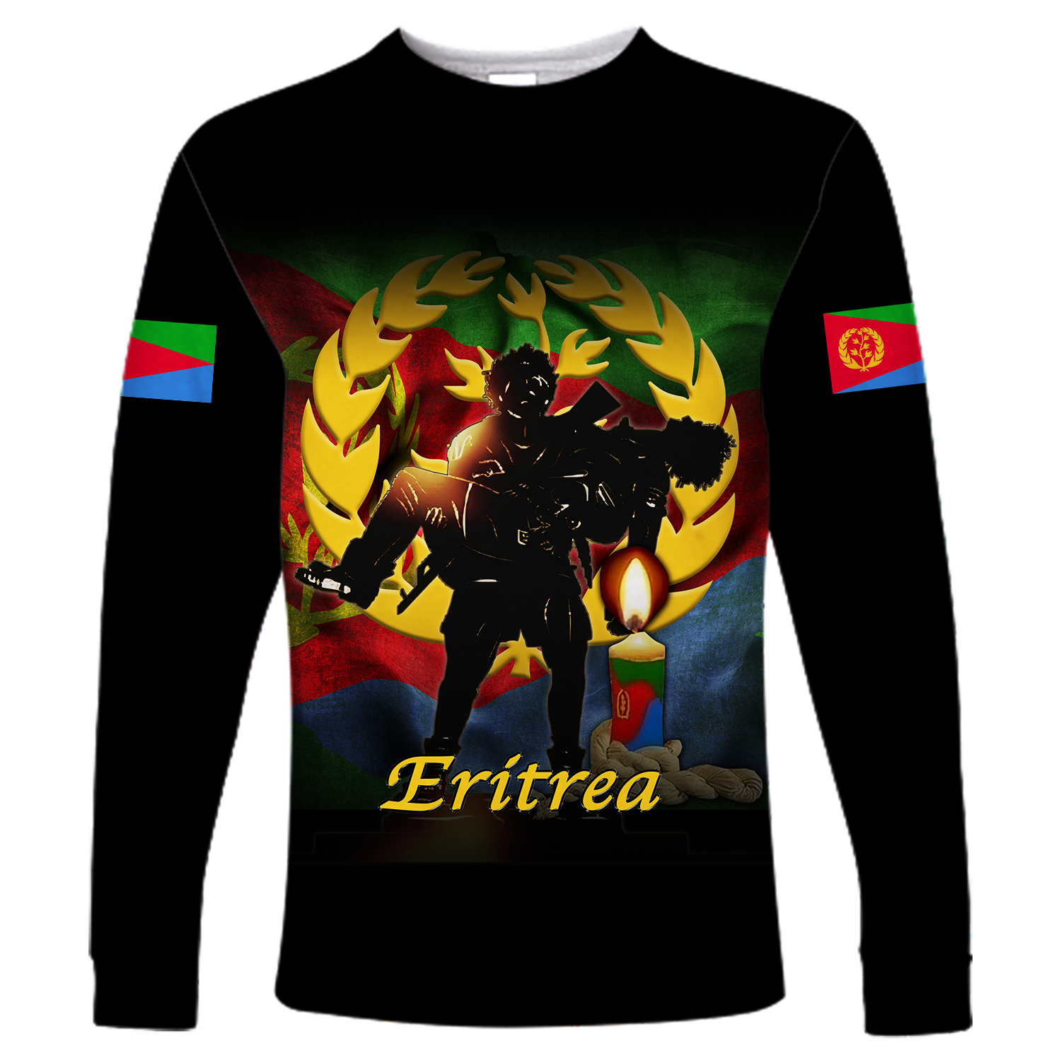 Eritrea Martyrs Day Candle Vigil Long Sleeve Shirt LT12 - Wonder Print Shop