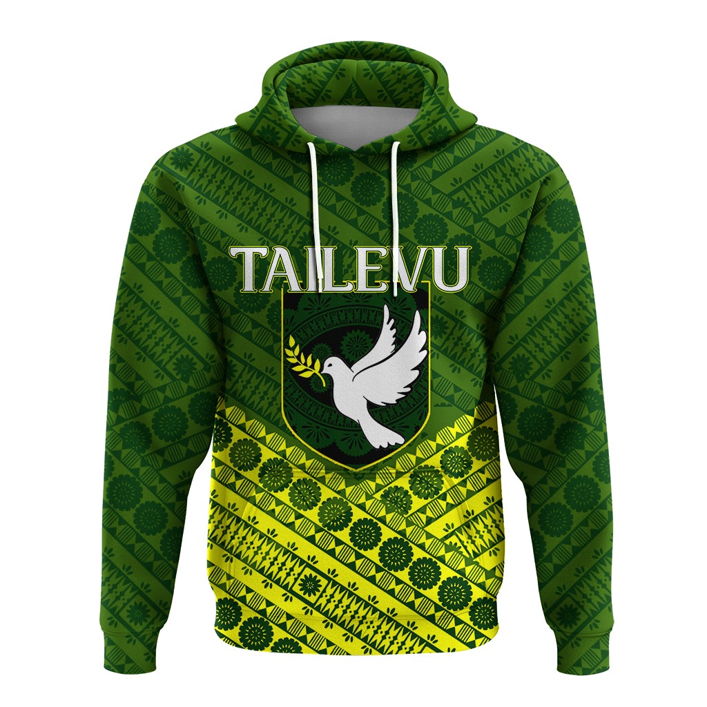 Custom Tailevu Rugby Union Fiji Hoodie Tapa Pattern LT12 - Wonder Print Shop