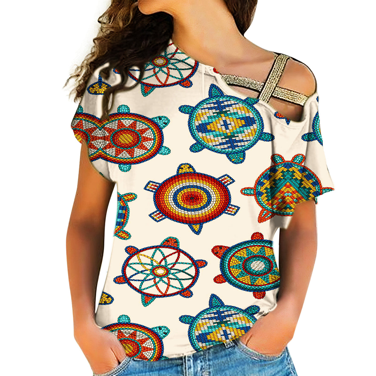 mini-turtle-cream-native-american-cross-shoulder-shirt