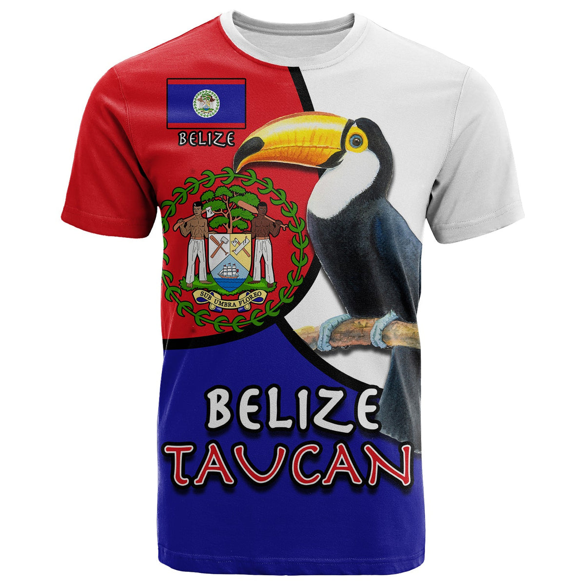 Belize Taucan Style T Shirt Ver1 LT20 - Wonder Print Shop