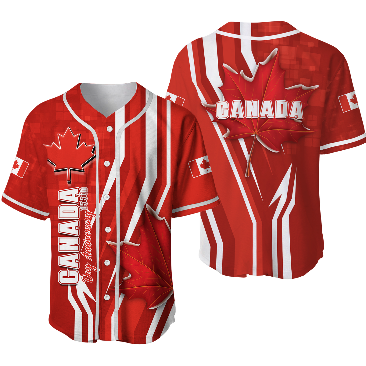 Canada Day Anniversary Pride Baseball Jersey LT12 - Wonder Print Shop