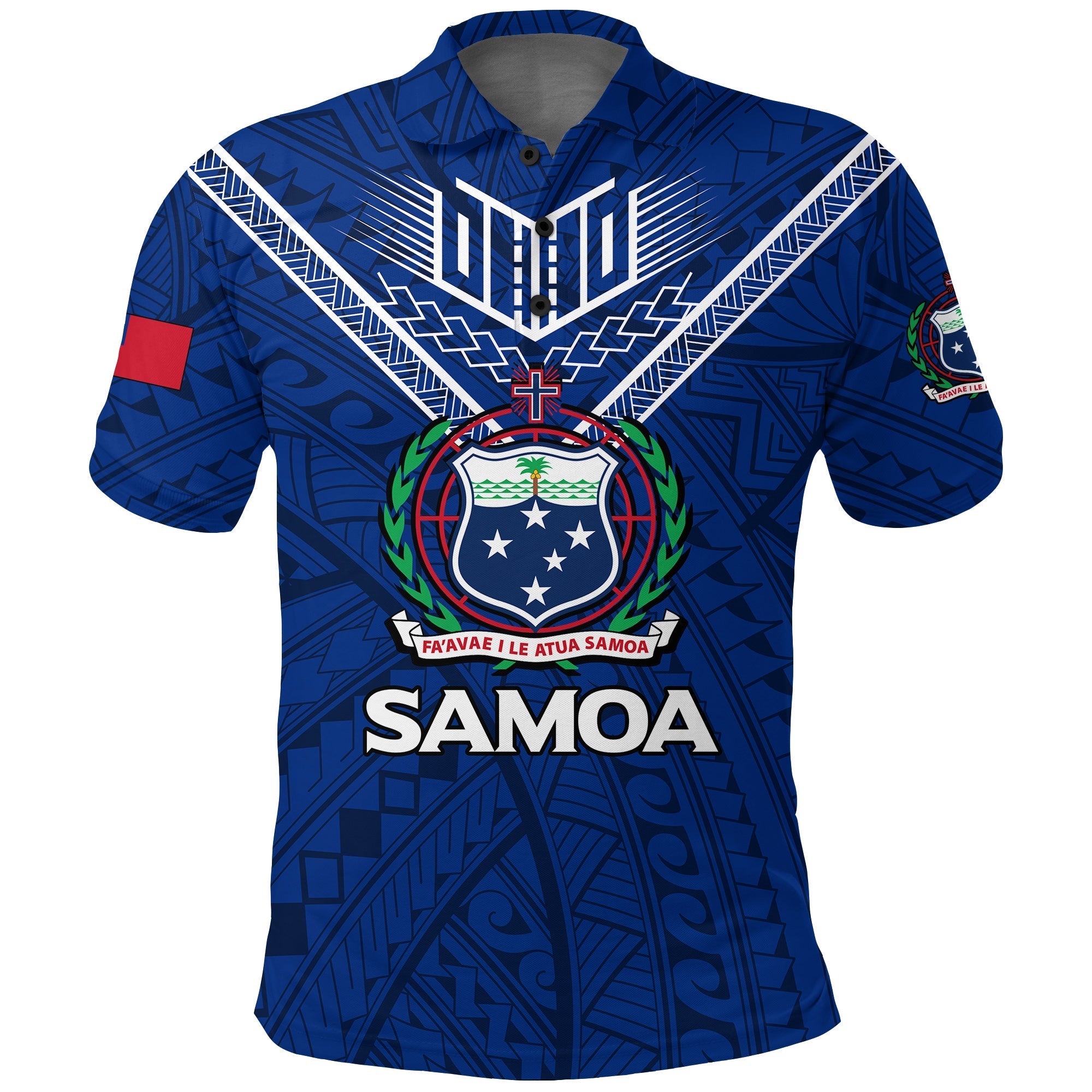Samoa Polo Shirt Samoan Warrior Pride LT12 - Wonder Print Shop