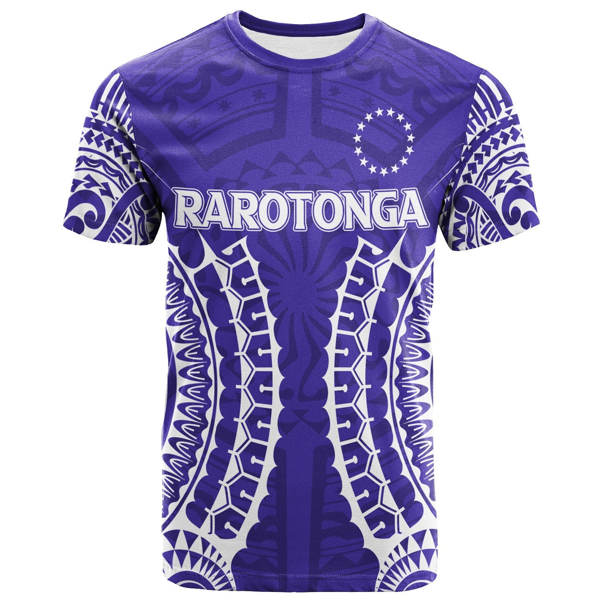 Custom Cook Islands T Shirt Rarotonga Purple Tribal Pattern LT12 - Wonder Print Shop