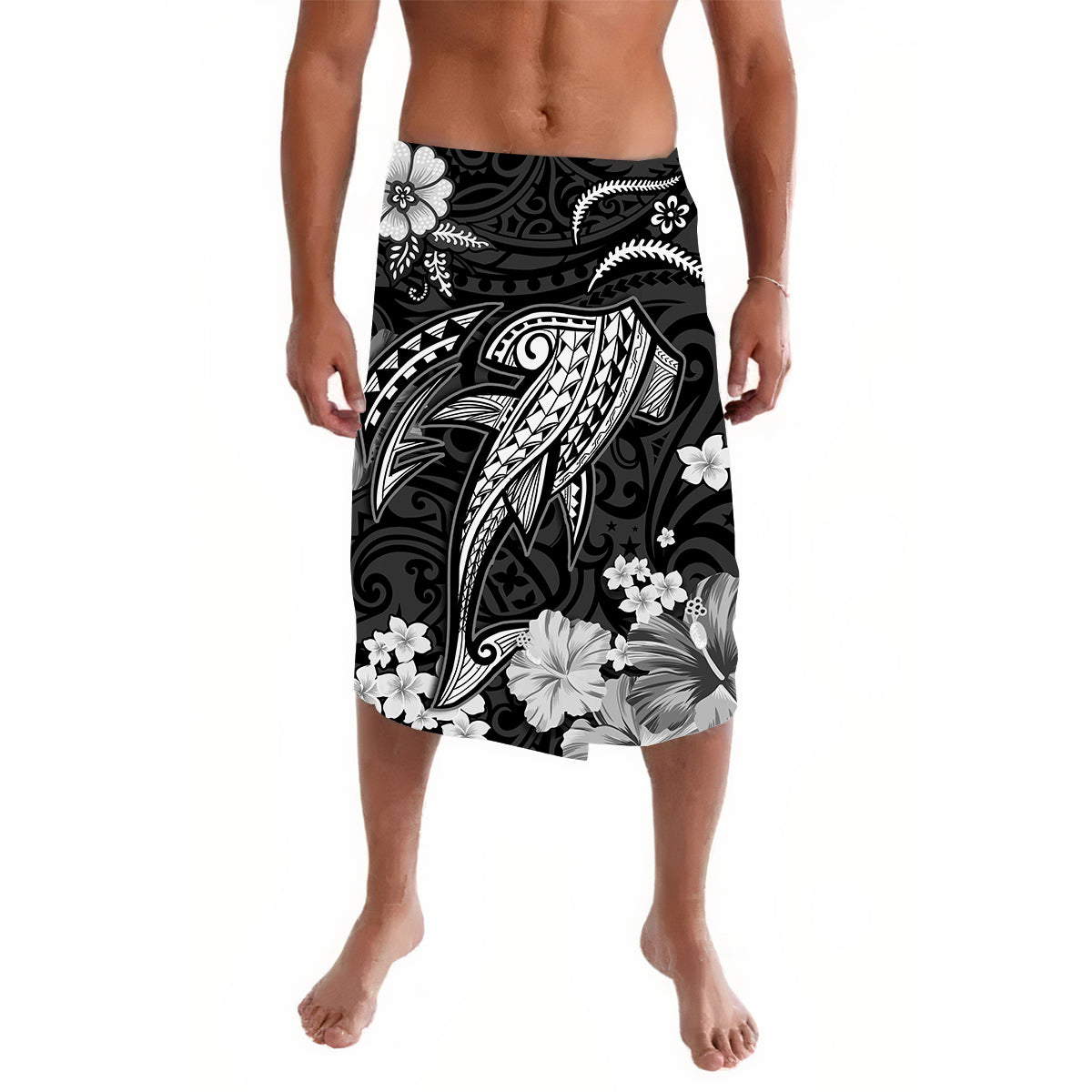 Hawaii Lavalava Polynesia Black Shark LT13 - Wonder Print Shop