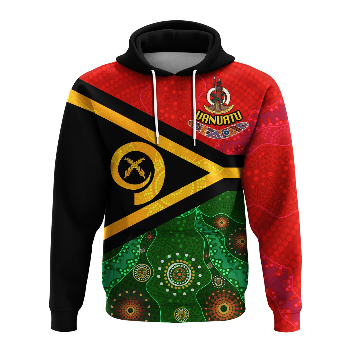 Custom Vanuatu With Aboriginal Patterns Hoodie LT20 - Wonder Print Shop