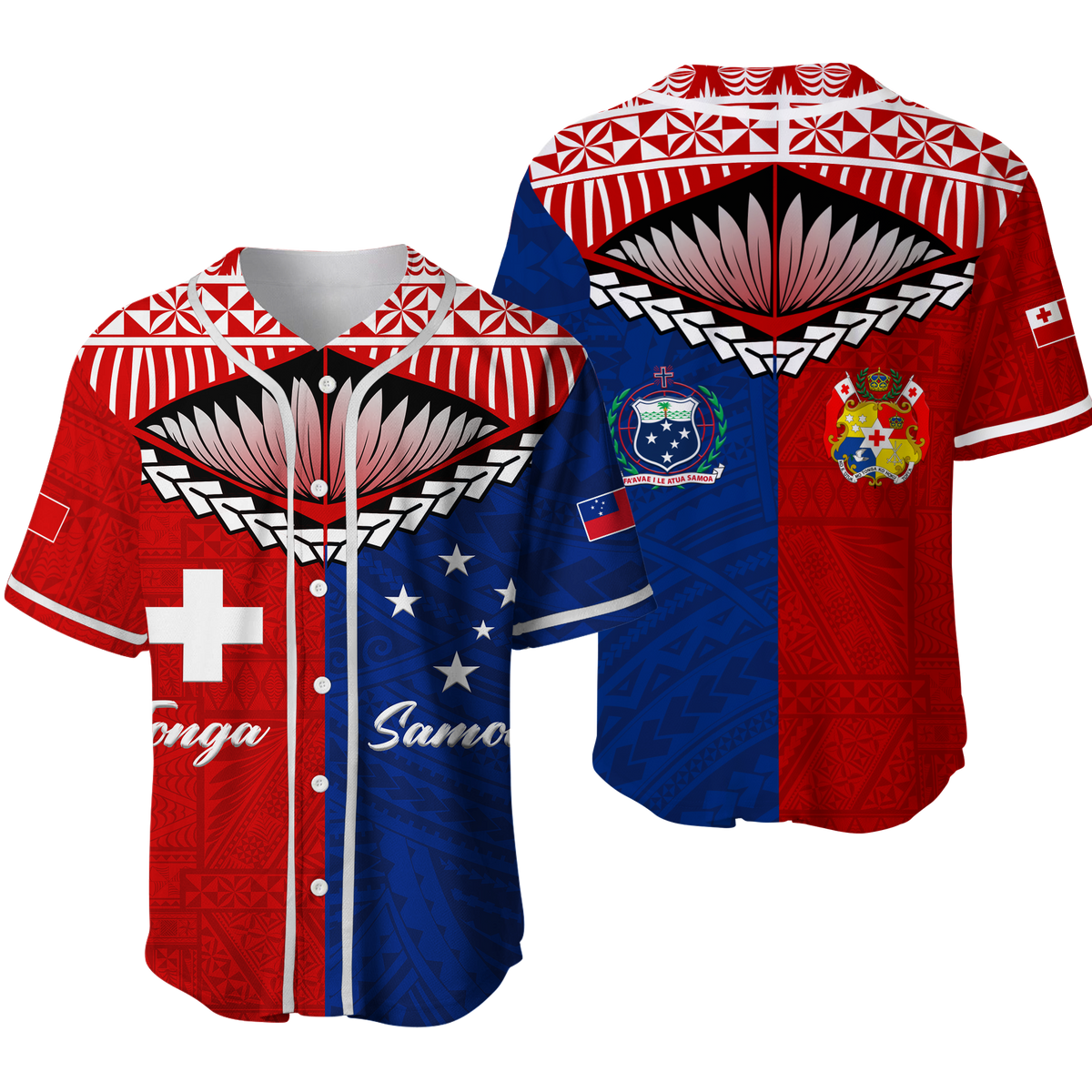 Tonga Combine Samoa Pride Baseball Jersey LT12 - Wonder Print Shop