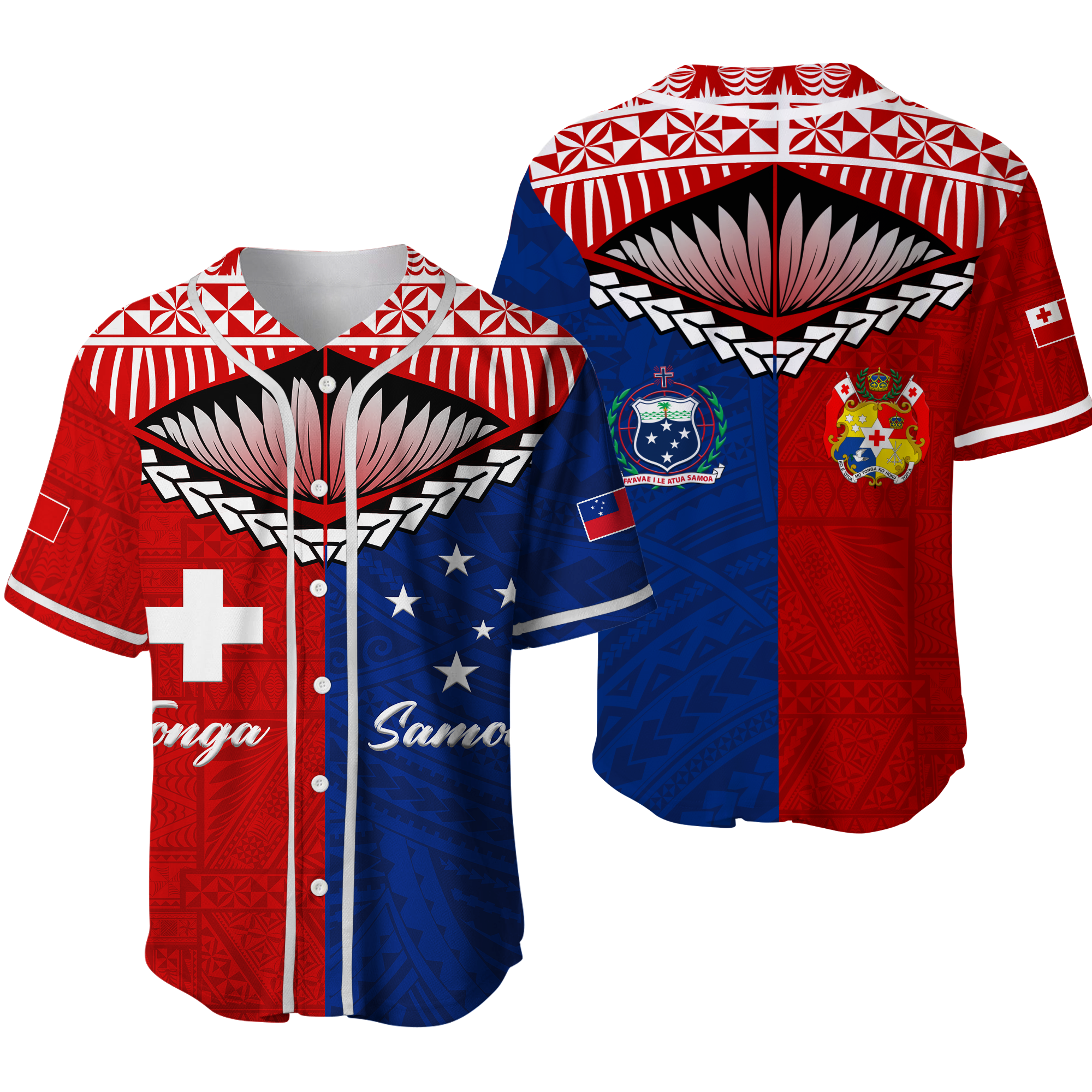 Tonga Combine Samoa Pride Baseball Jersey LT12 - Wonder Print Shop