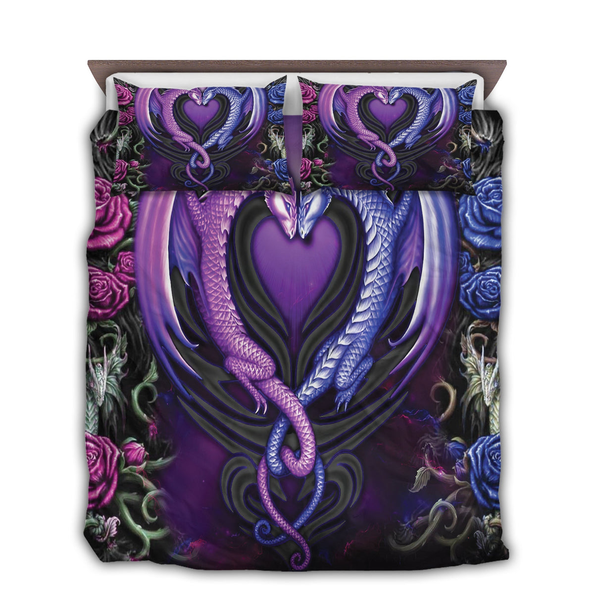 Dragon Couple Lover Together Bedding Set - Wonder Print Shop