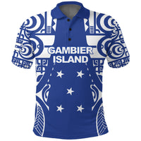 Gambier Islands Tribal Polo Shirt LT12 - Wonder Print Shop