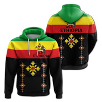 Ethiopia Cross With Flag Hoodie LT12 - Wonder Print Shop