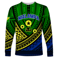 Custom Personalised Vanuatu Malampa Province Tribal Pattern Long Sleeve Shirt LT12 - Wonder Print Shop