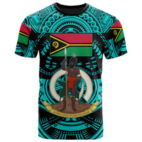 Vanuatu T Shirt Custom Vanuatu Polynesian Culture Pride Turquoise T Shirt LT10 - Wonder Print Shop