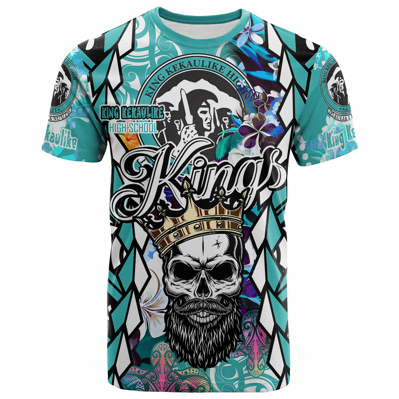 Custom Hawaii T Shirt King Kekaulike High School The Kings Of Maui Tribal Patterns LT10 - Wonder Print Shop