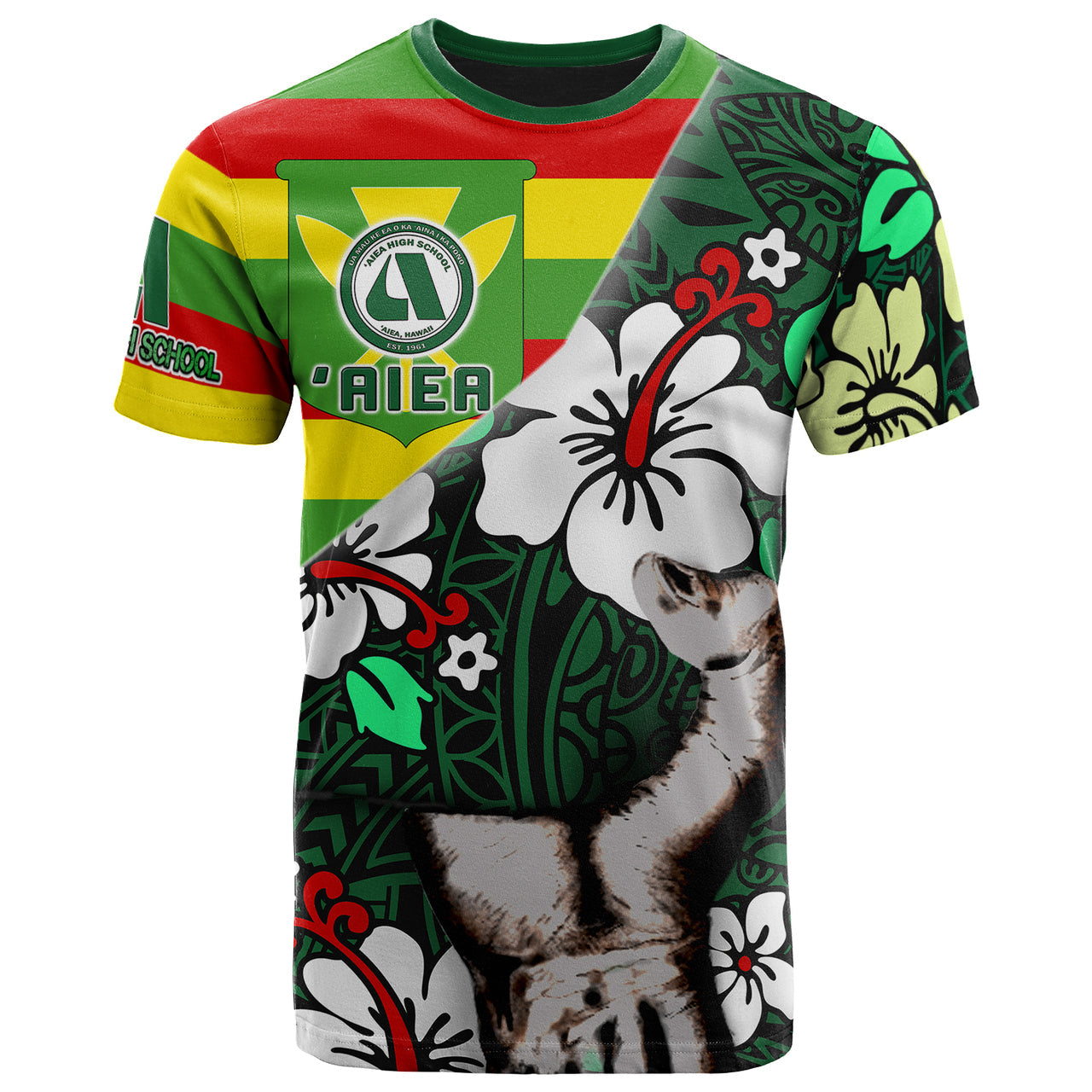 Hawaii Custom Polynesian Patronage T Shirt Aiea High School Bloods in My Veins LT10 - Wonder Print Shop