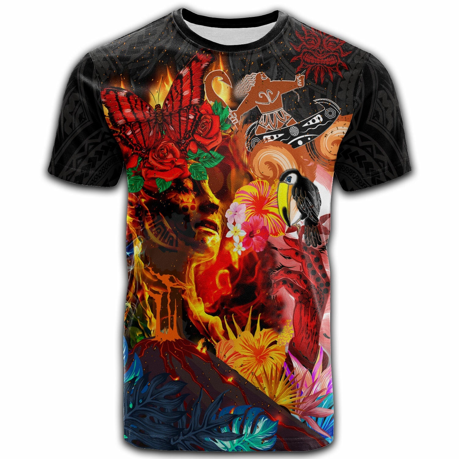 Hawaii Pele And Maui T Shirt Maui And Pele Create Hawaii LT10 - Wonder Print Shop