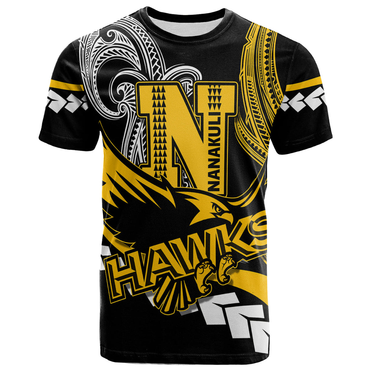 Custom Hawaii T Shirt Nanakuli High School Polynesian Tribal Pattern LT10 - Wonder Print Shop