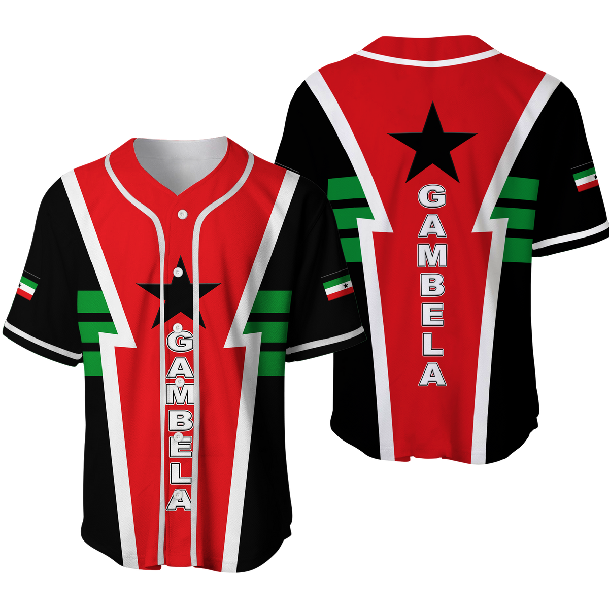 Gambela Region Legend Ethiopia Baseball Jersey LT12 - Wonder Print Shop