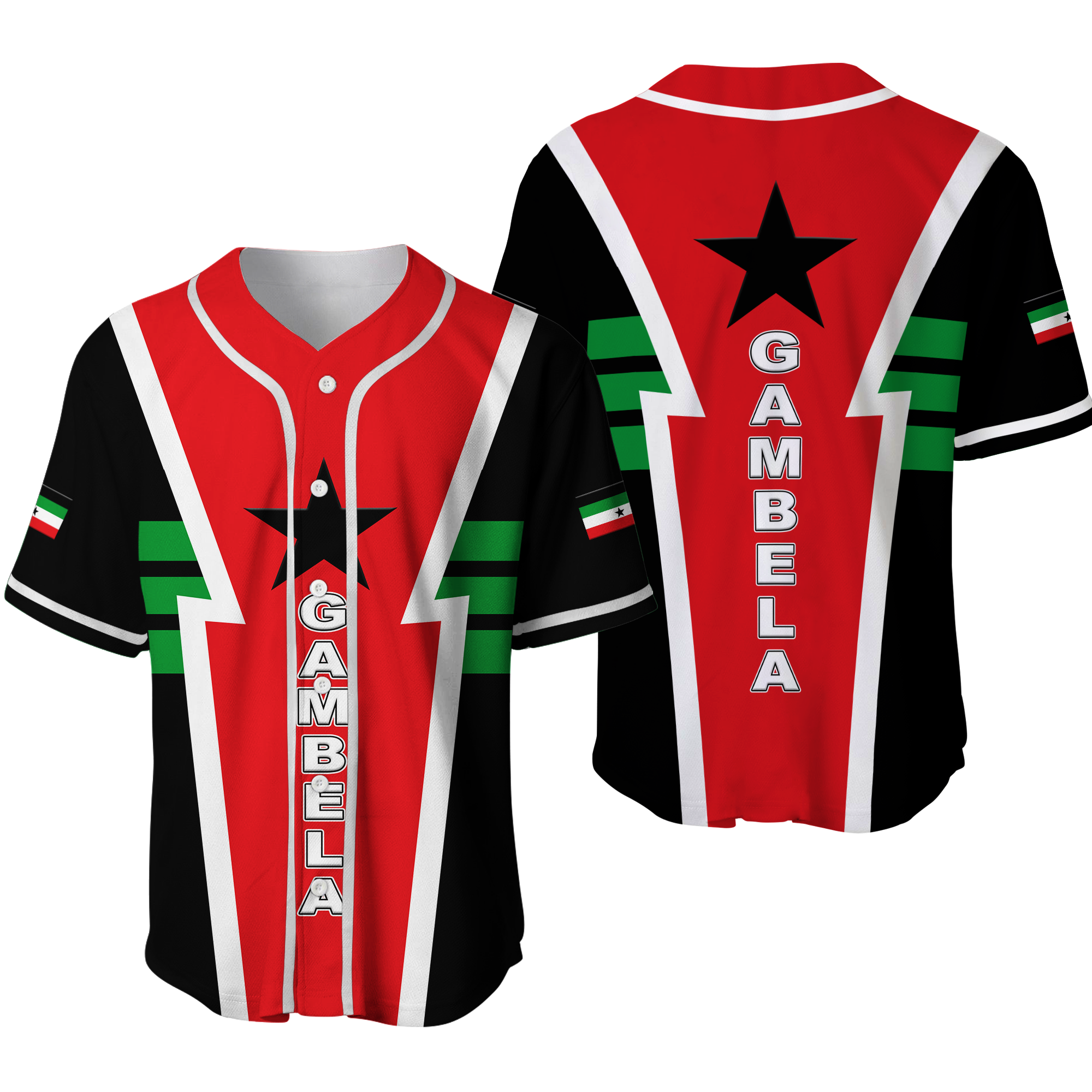 Gambela Region Legend Ethiopia Baseball Jersey LT12 - Wonder Print Shop