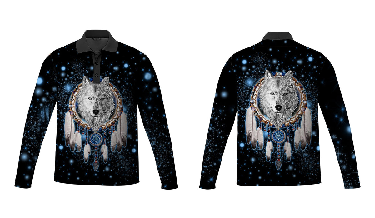 galaxy-dreamcatcher-wolf-3d-native-american-polo-long-sleeve