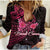 Breast Cancer Pink Ribbon Butterfly Polynesian Black Version Women Casual Shirt LT12 - Wonder Print Shop