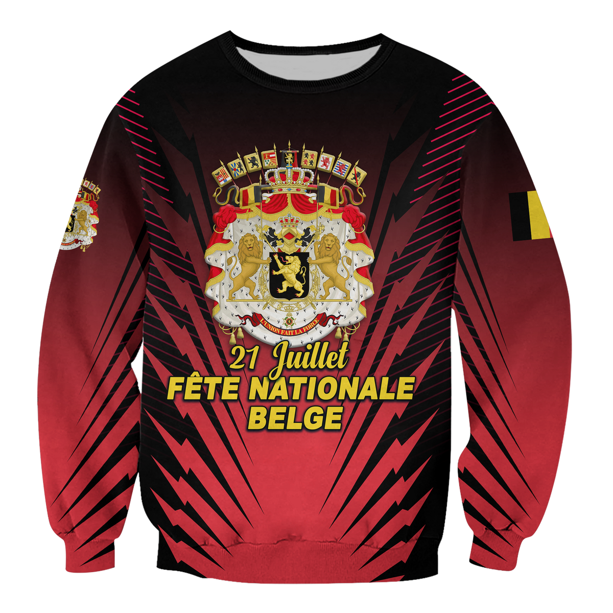 Belgium Independence Day Coat Of Arms Sweatshirt LT12 - Wonder Print Shop