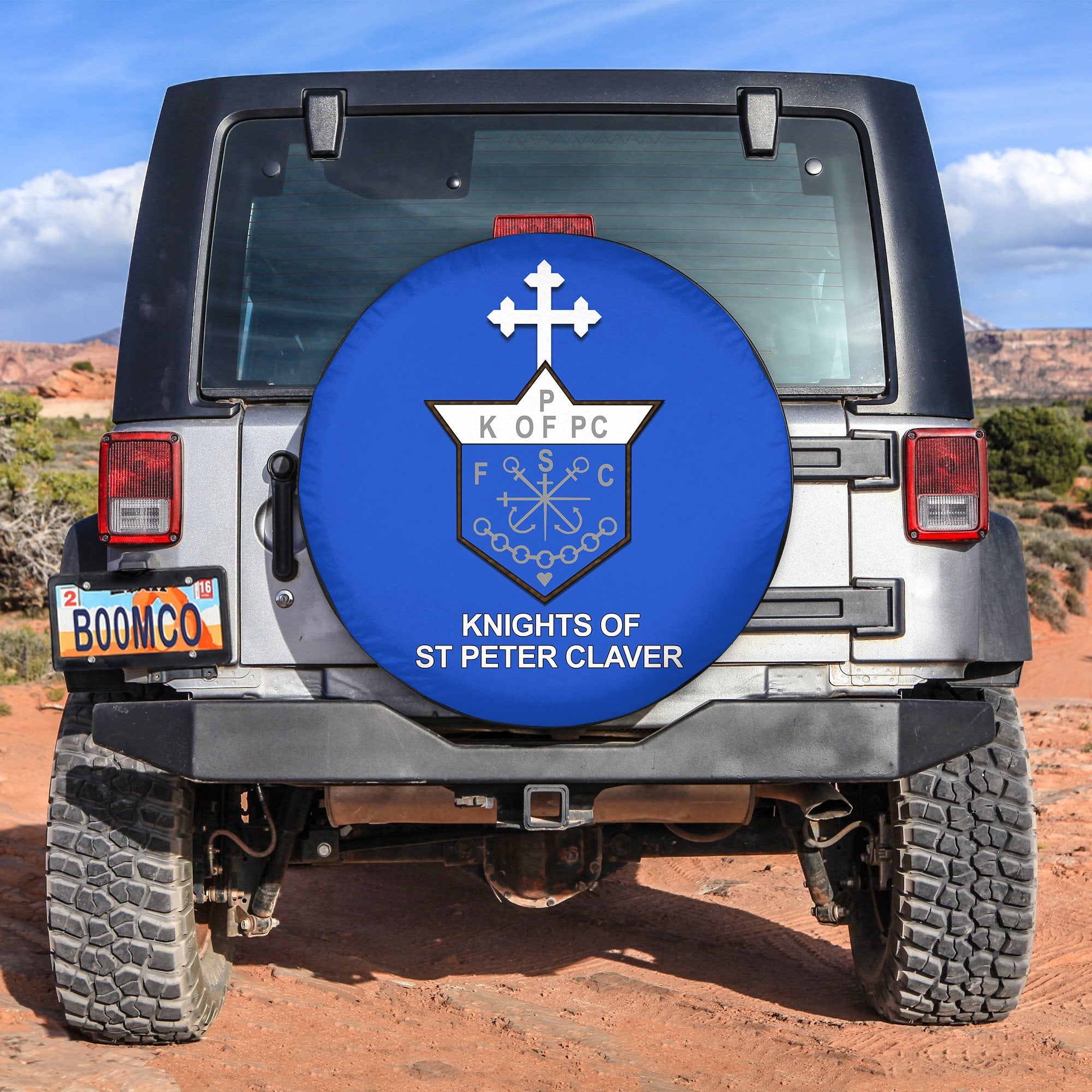 Knights of Peter Claver and Ladies Auxiliary Spare Tire Cover LT12 - Wonder Print Shop