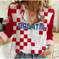 (Custom Text and Number) Croatia Football Women Casual Shirt Vatreni Hrvatska Champions 2022 World Cup LT13 - Wonder Print Shop