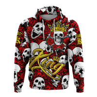 Skull Rose King - Death Cannot Divide Us Hoodie - LT2 - Wonder Print Shop