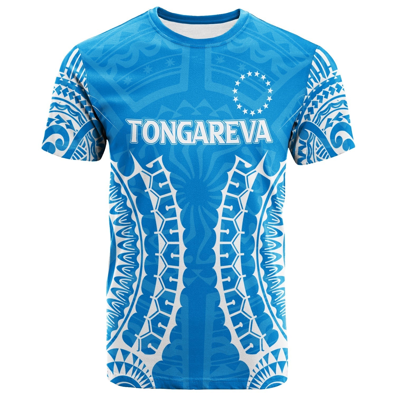 Cook Islands Tongareva T Shirt Tribal Pattern LT12 - Wonder Print Shop