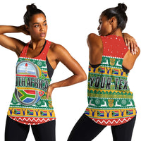 (Custom Personalised) South Africa Christmas Women Racerback Tank African Springbok LT13 - Wonder Print Shop