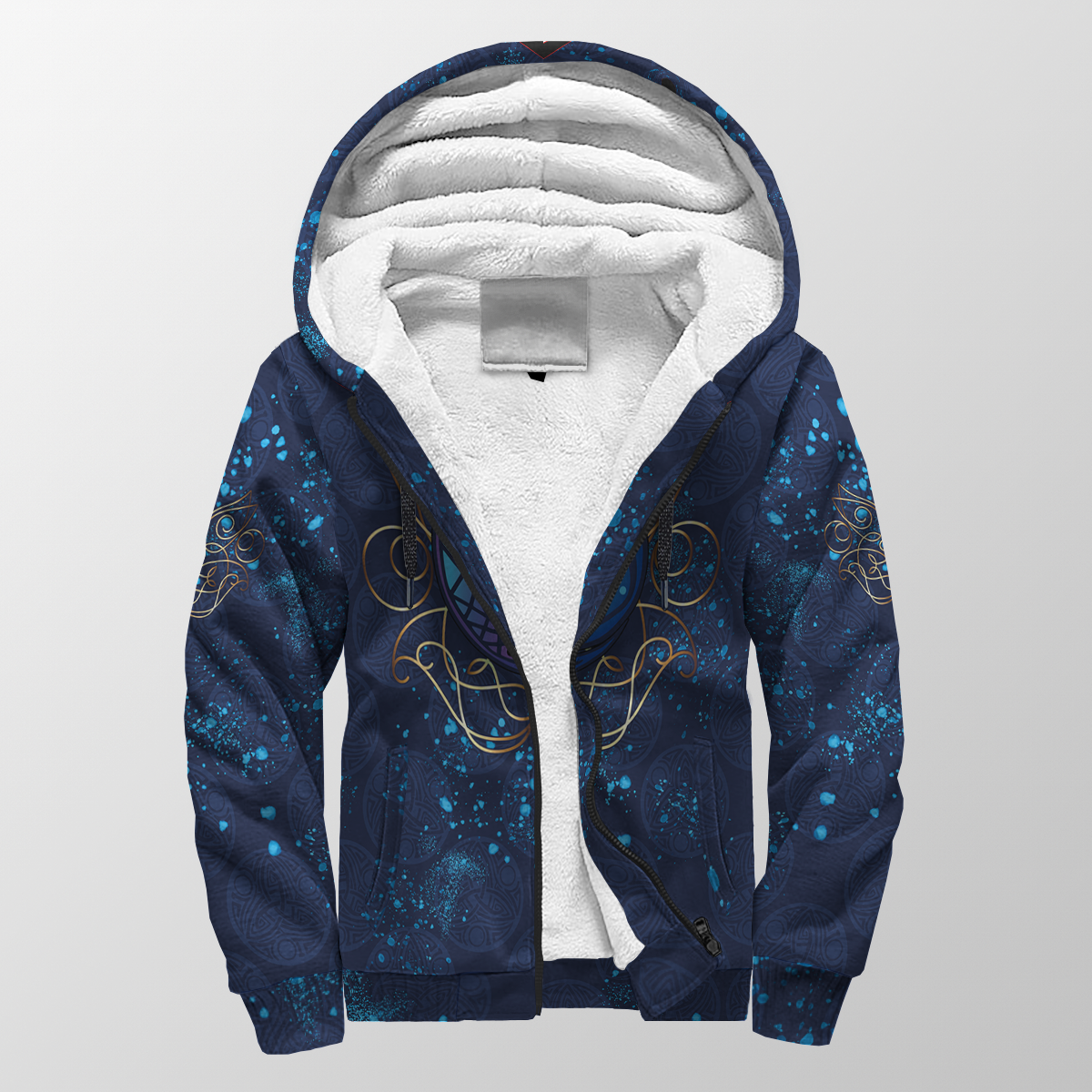 Celtic Moon Elven Style Sherpa Hoodie LT12 - Wonder Print Shop