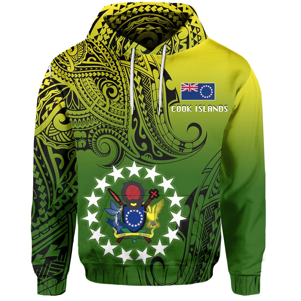 Cook Islands Patterns With Hoodie Coat Of Arms LT20 - Wonder Print Shop