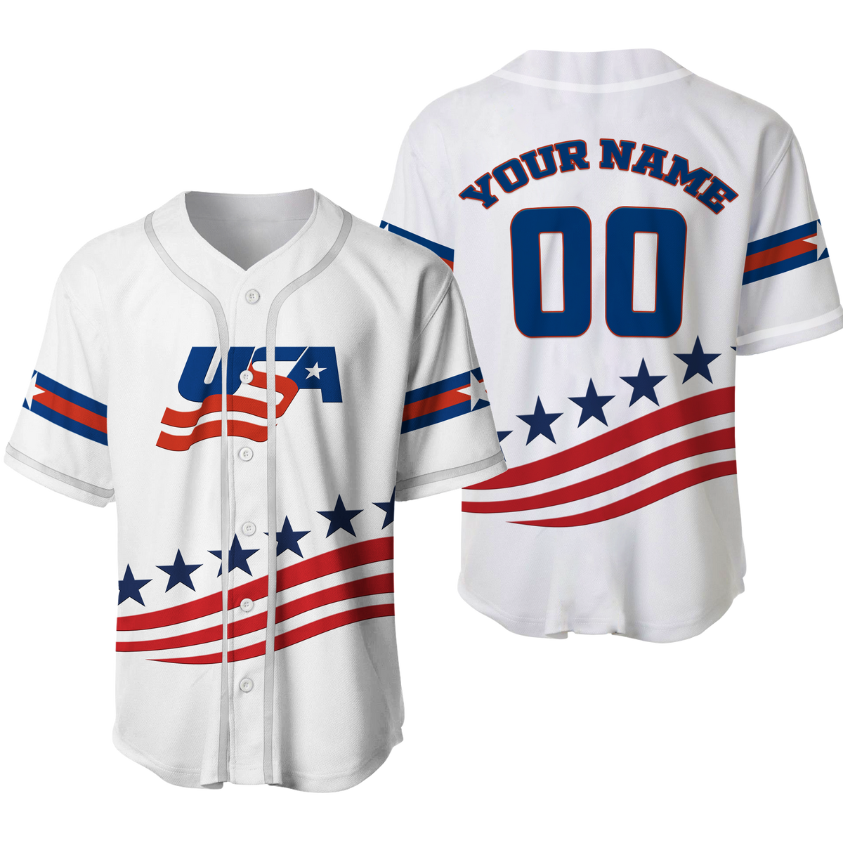 (Custom Personalised) USA Hockey Pride Baseball Jersey LT12 - Wonder Print Shop