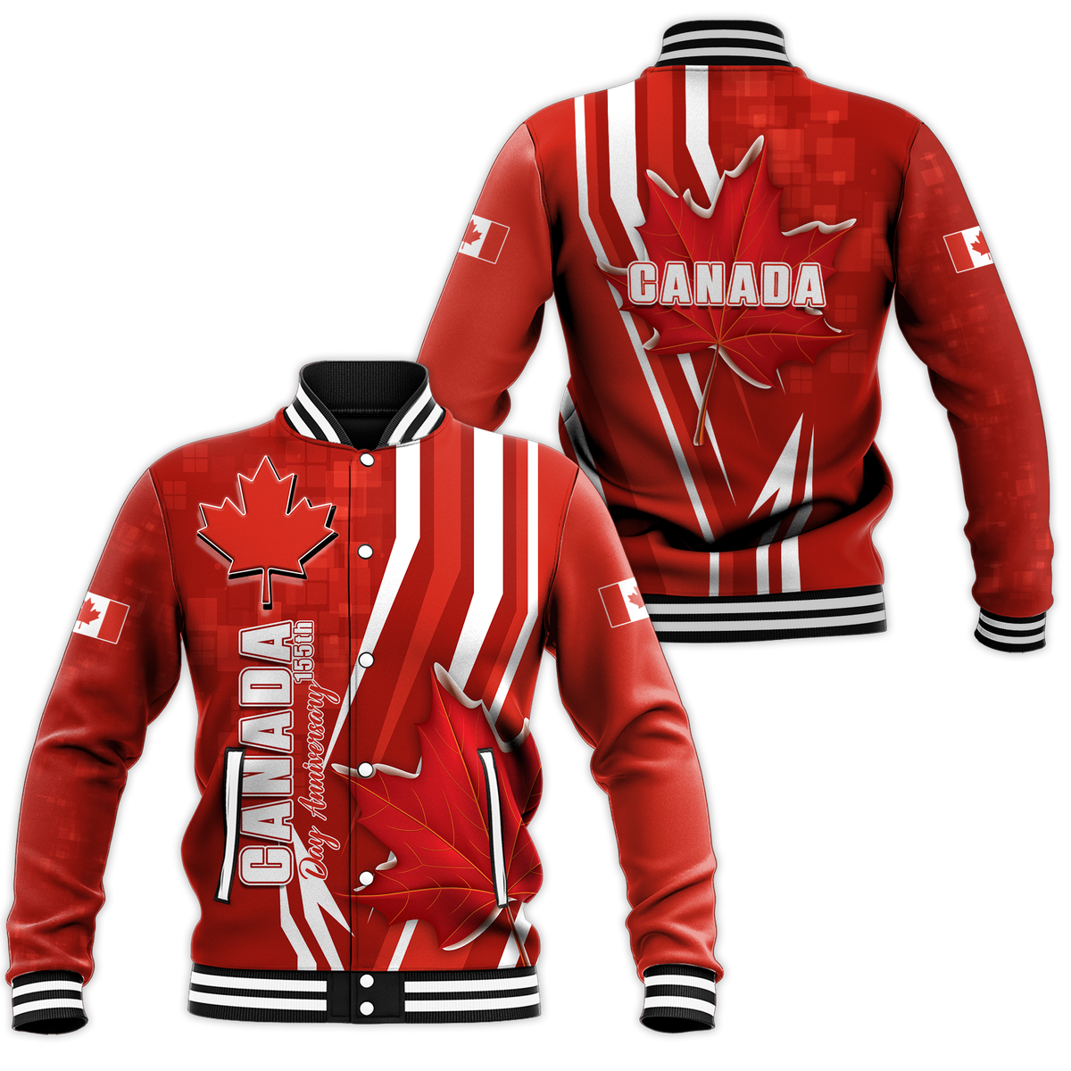 Canada Day Anniversary Pride Baseball Jacket LT12 - Wonder Print Shop