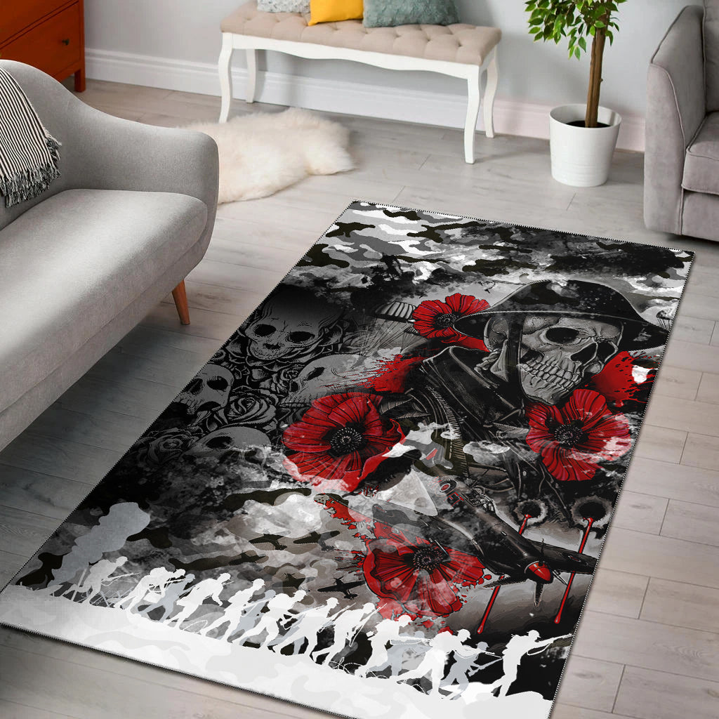 Skull Camo - U.S Army Undying Love For The Motherland Area Rug LT2 - Wonder Print Shop