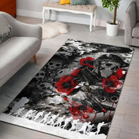 Skull Camo - U.S Army Undying Love For The Motherland Area Rug LT2 - Wonder Print Shop
