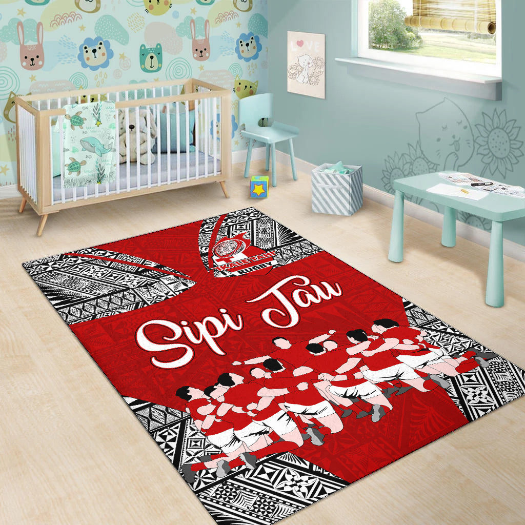 Tonga Rugby Ikale Tahi Sipi Tau Area Rug LT2 - Wonder Print Shop