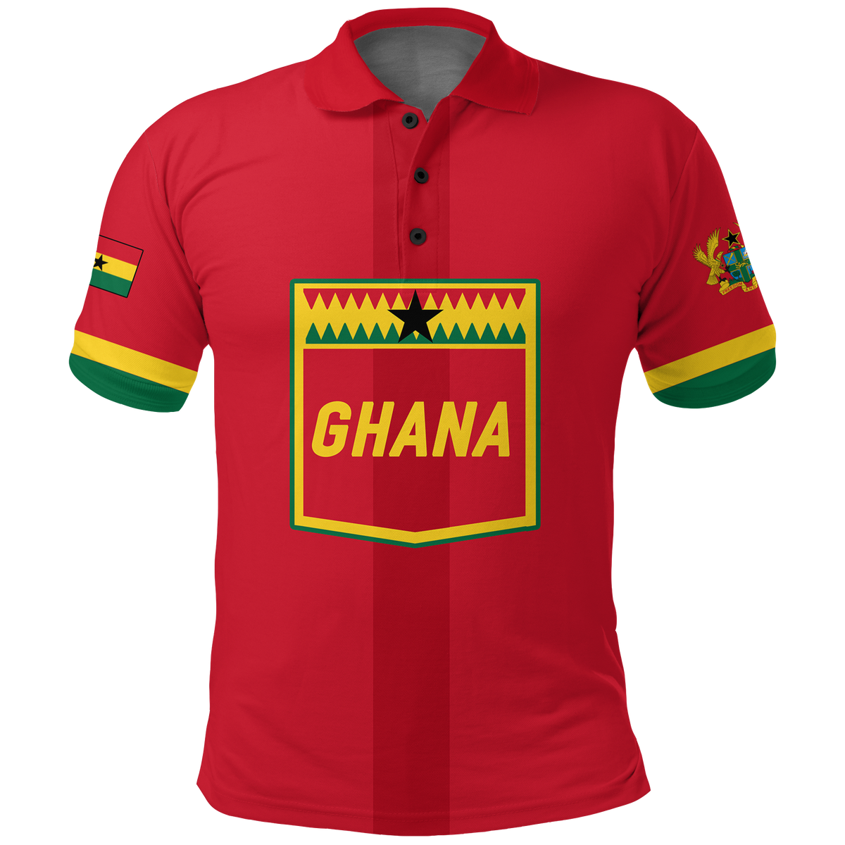 Custom Ghana Polo Shirt Football 2022 Champions Pride LT12 - Wonder Print Shop