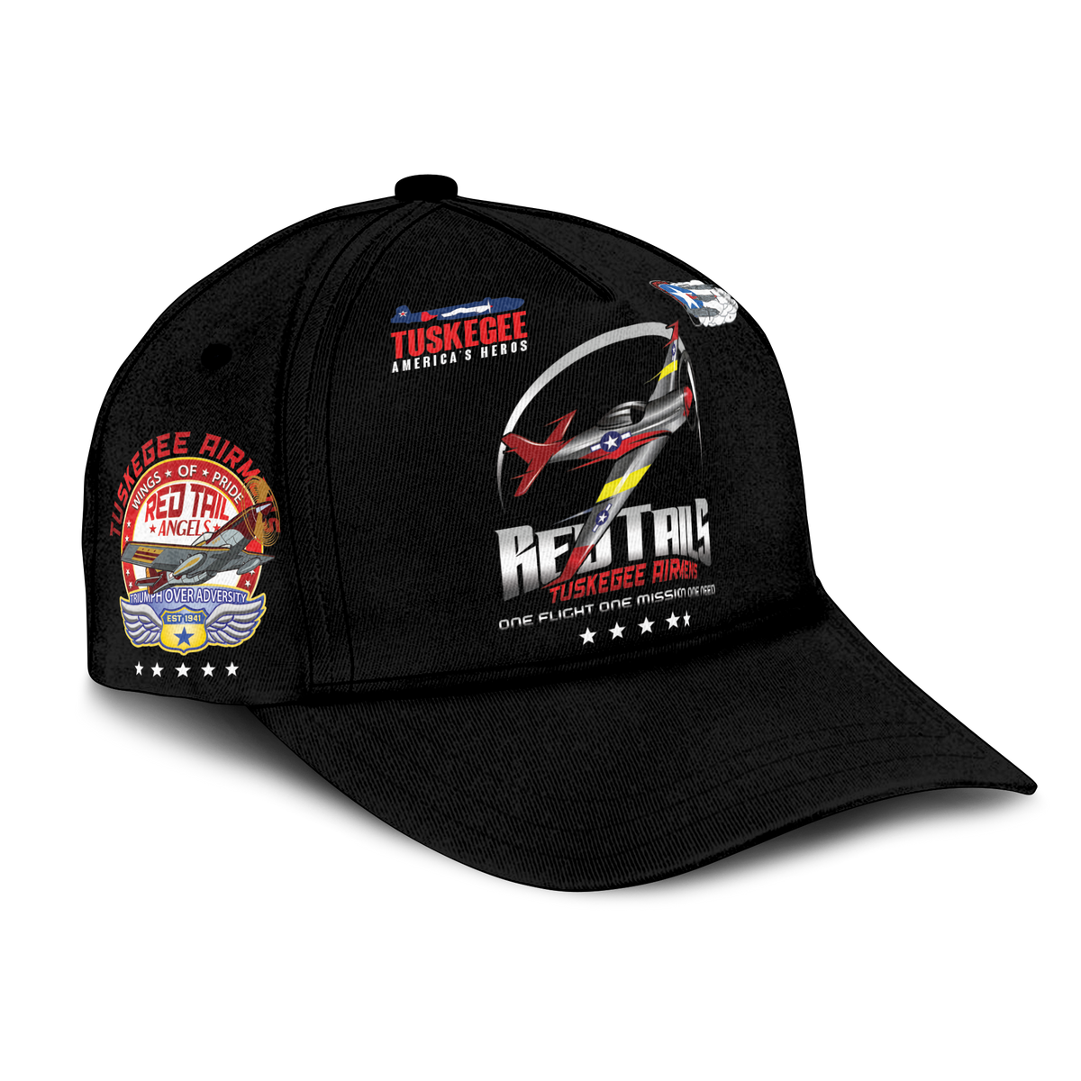 Tuskegee Airmens Red Tails African American Heros Cap - LT2