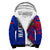 Haiti Sherpa Hoodie - National Flag Polygon Style - Wonder Print Shop