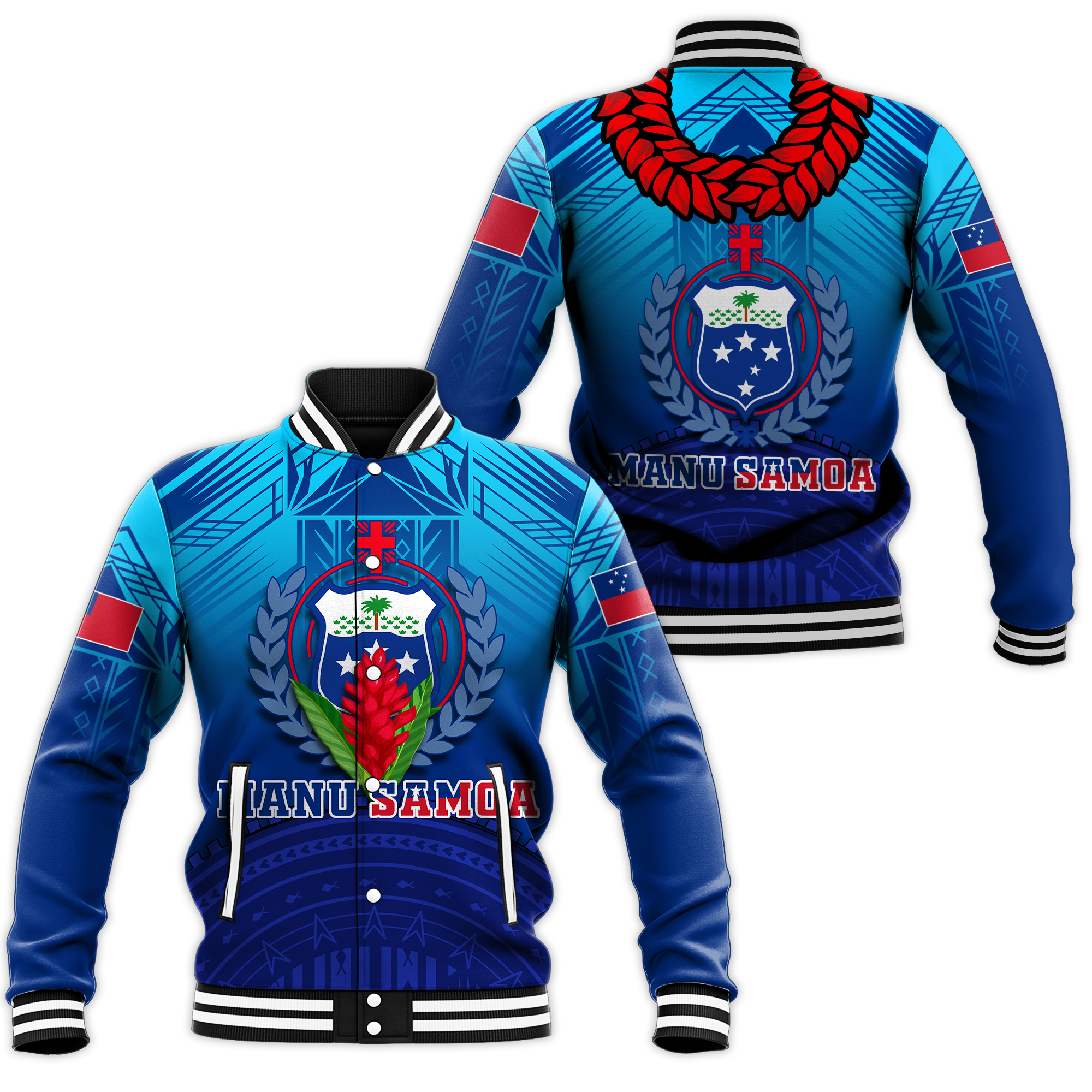 Manu Samoa Legend Baseball Jacket LT12 - Wonder Print Shop