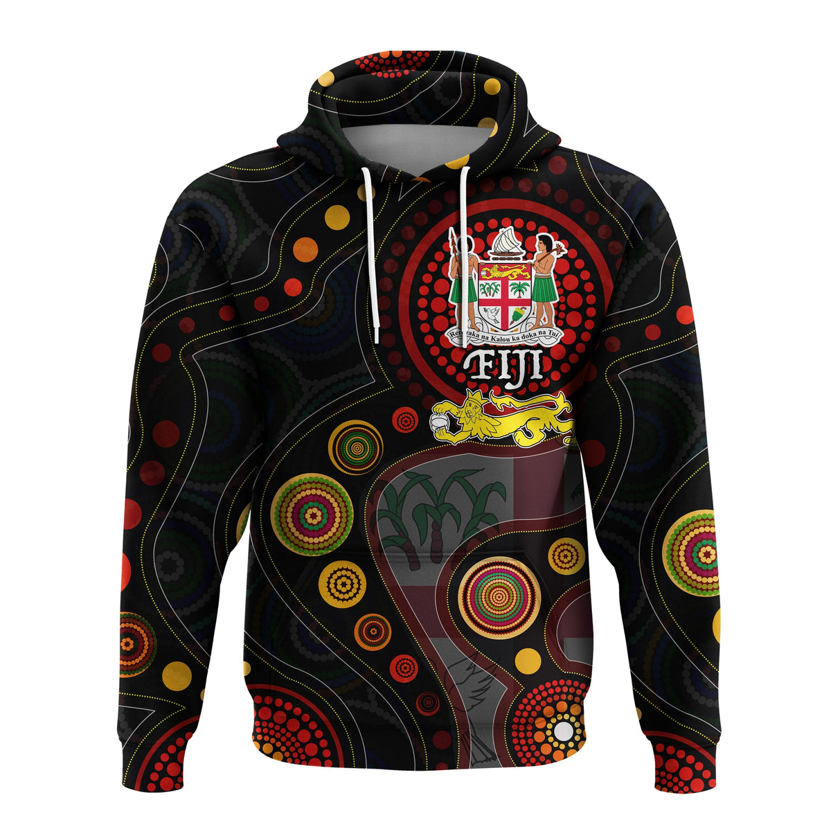 Fiji With Aboriginal Hoodie LT20 - Wonder Print Shop