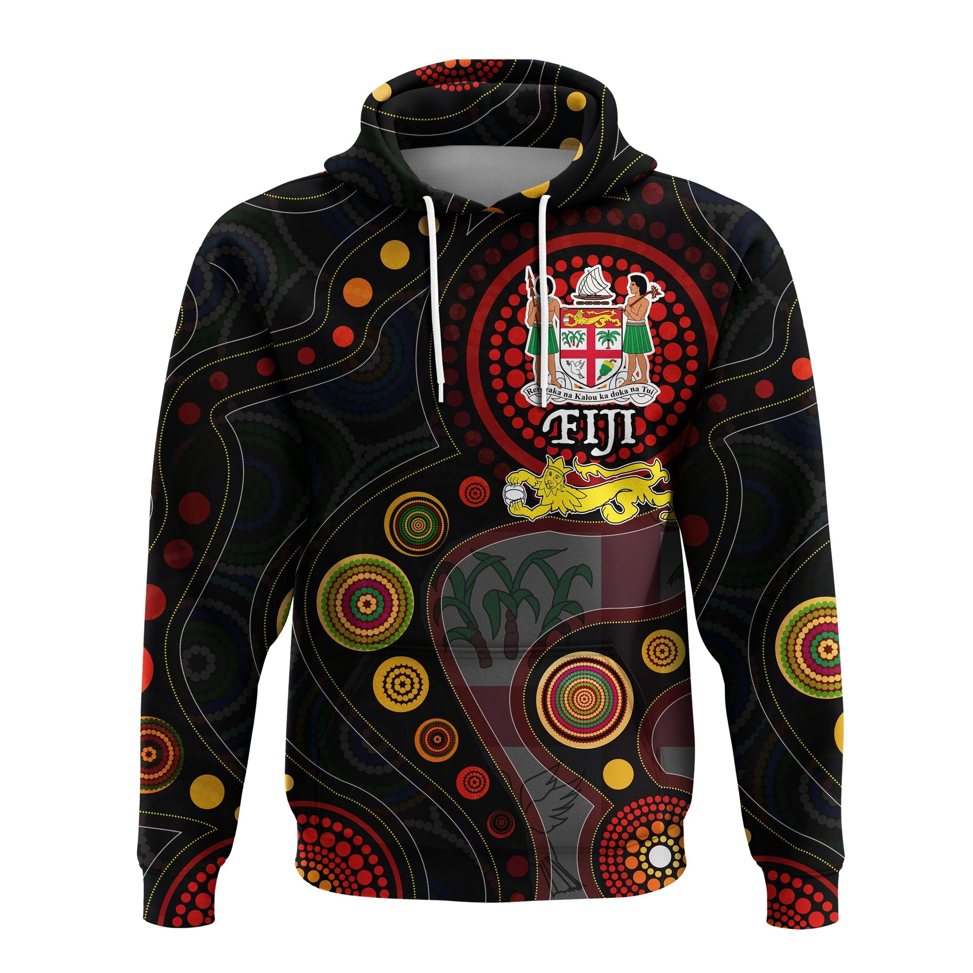 Fiji With Aboriginal Hoodie LT20 - Wonder Print Shop